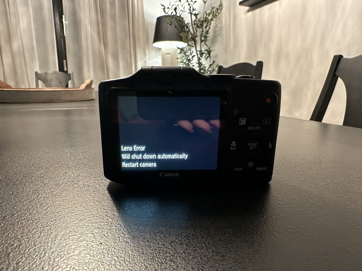 Canon PowerShot SX160 IS 16.0MP Digital Camera - Black (Len Error