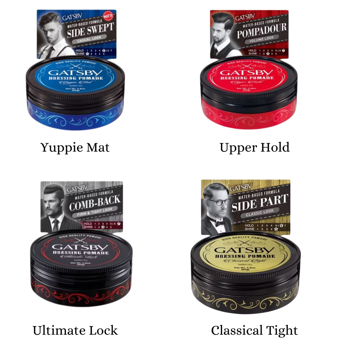 Gatsby Dressing Pomade (Classical Tight) 2 Pcs Hold Supreme Trending Hairstyle