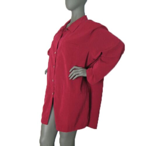 Camicia a tunica TravelSmith taglia: 2X rossa in pelle scamosciata manica lunga pezzo da viaggio perfetto - Foto 6 di 7