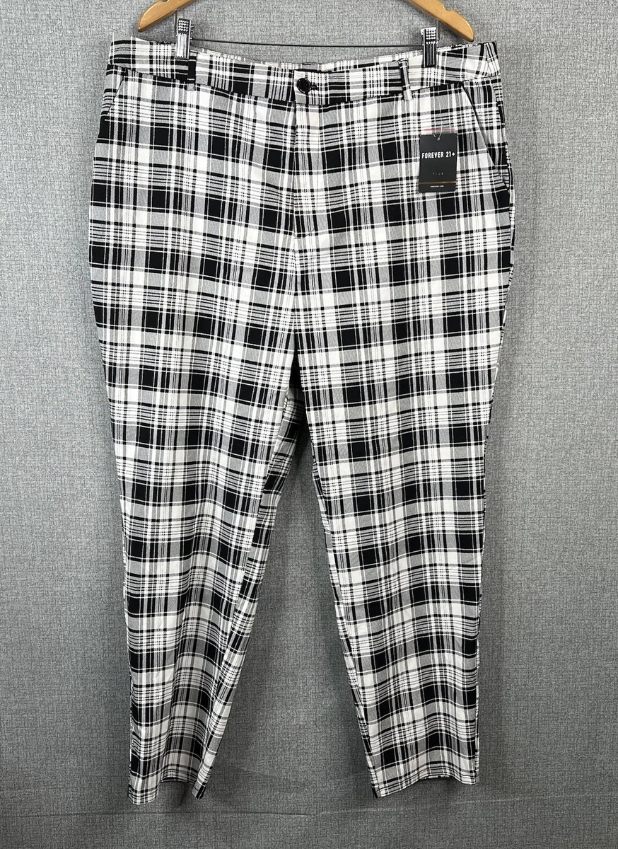 Forever 21 calça best sale xadrez