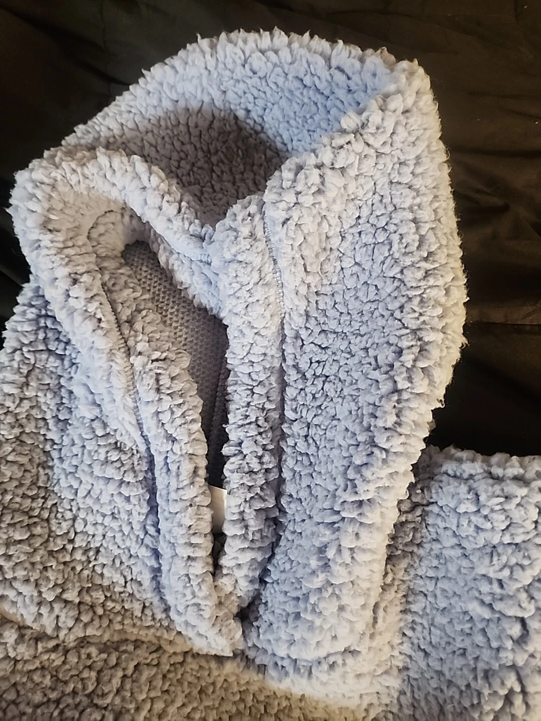 UNDERCOVER Felpa con cappuccio Victoria’s Secret ROSA Sherpa Fuzzy nuova con etichette taglia media BLU