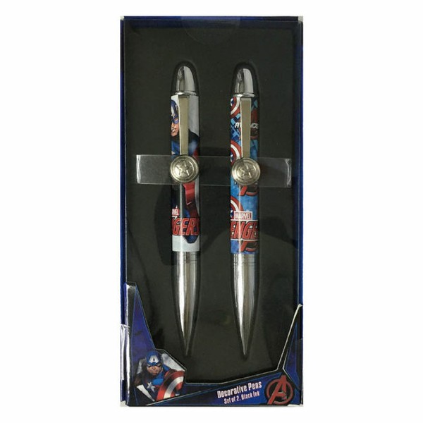 Marvel Avengers Decorative Pens Set of 2 Black Ink REDUCED January 10