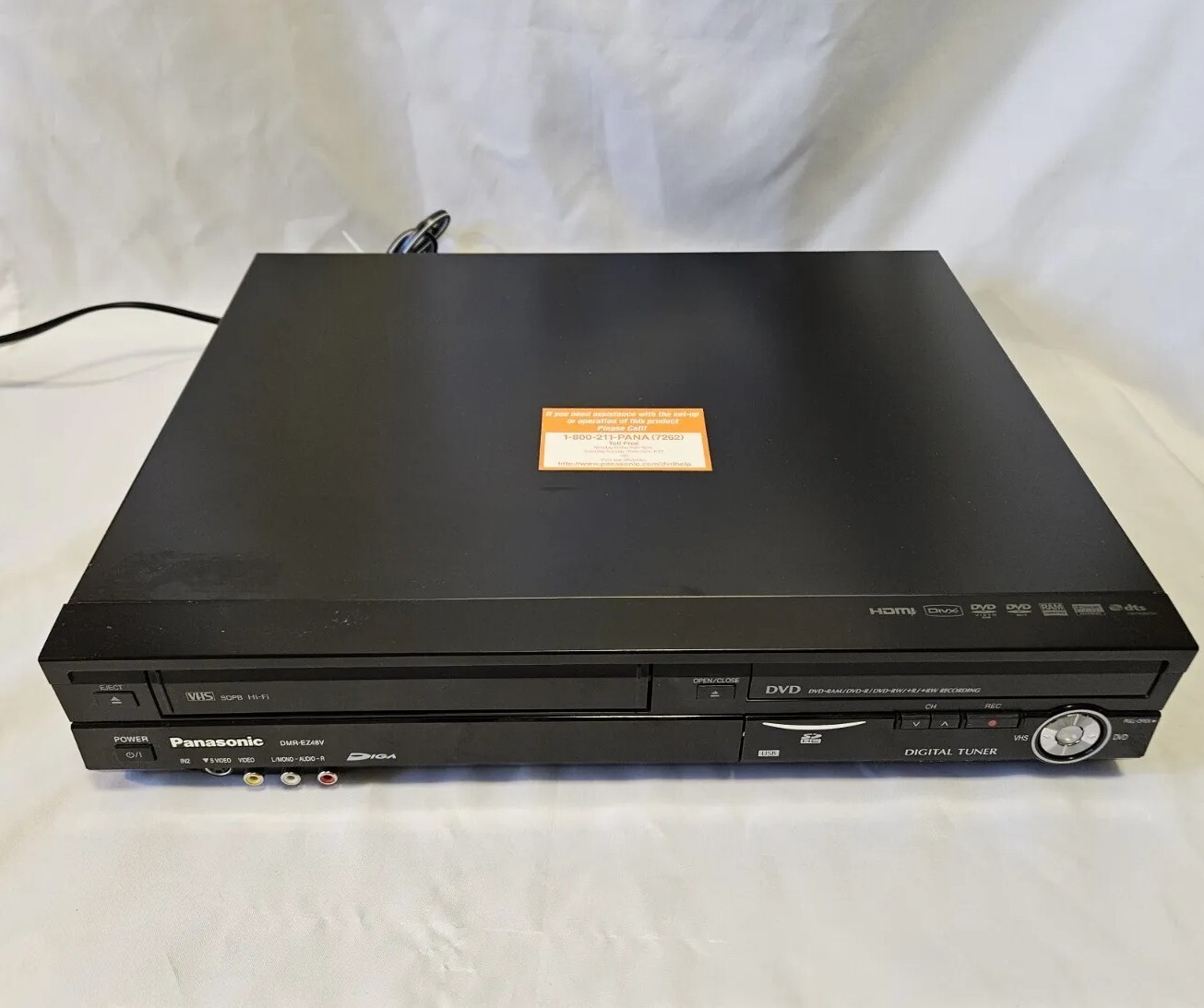Panasonic DMREZ485V VCR/DVD Player/Recorder With Remote And Cord eBay