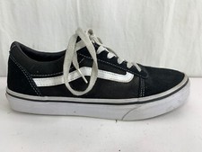 Vans Off The Wall Old Skool Black Low Top Skateboard Shoes Sneakers Youth Sz 6