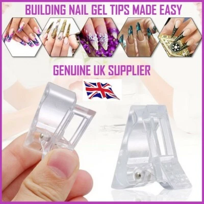 ICUK PROFESSIONAL NAIL ART NAIL TIPS CLIP QUICK BUILDING POLY UV NAIL BUILDER GEL VERLÄNGERUNG CLAMP✔NAIL ART✔