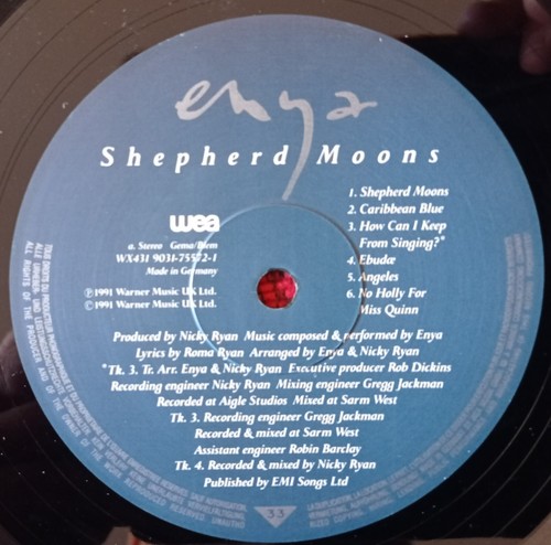 ENYA ** Shepherd Moons ** ORIGINAL 1991 GERMANY LP - Picture 3 of 4