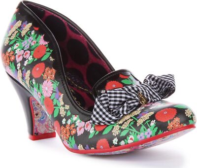 Irregular Choice Damenschuhe Kanjanka schwarz Blumenabsatz