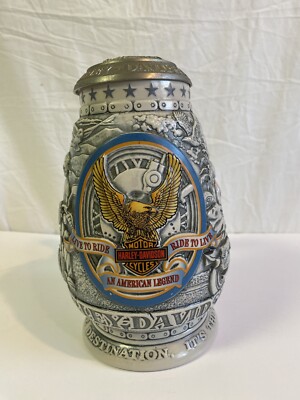 Harley Davidson Collector Stein, "Its Not The Destination Its The