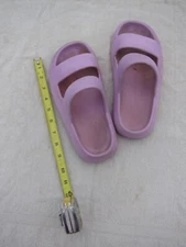 Sole Mates Rubber Summer Double Band Puff Sole Women's Sandals Purple Size 6.5