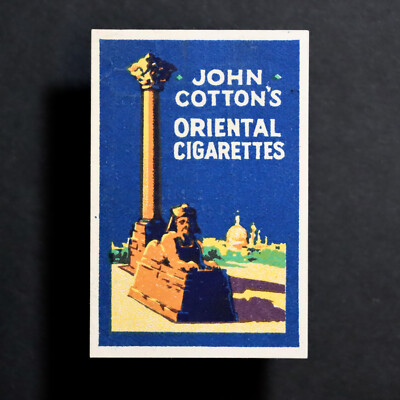 john cotton cigarettes Poster Stamp * UK * Circa 1910 John Cotton Tobacco Cigarettes Tobacciana  History