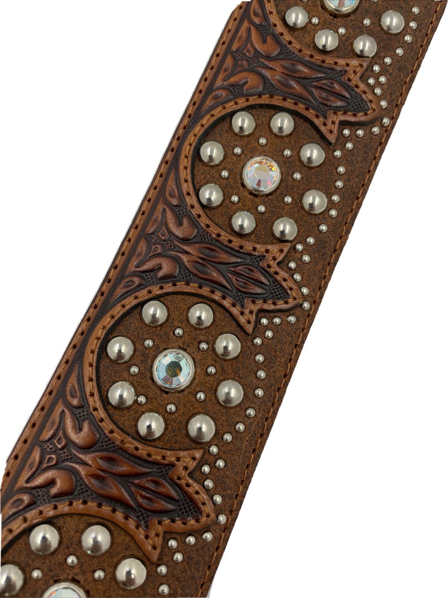 ゼブルン前掛け Tony Lama MEMPHIS LIGHTS Blingy Leather Belt Size 36 NWT