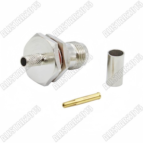 10x Conector de tuerca de arandela de mamparo hembra TNC RG58 LMR195 RG142 RG400 Cable - Imagen 3 de 4