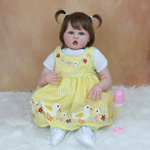 24" Real Looking Reborn Baby Doll Cute Newborn Girl Toy Vivid Bebe Collect Gift