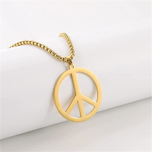HotHippie Style Peace Sign Pendant 1960s 1970s Hippie Party Accessories Necklace - Picture 10 of 32