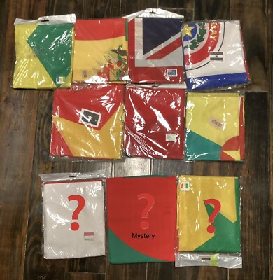 Lot of 10 - 3x5 Flags South America Caribbean  Asia Country Countries Flag Flags