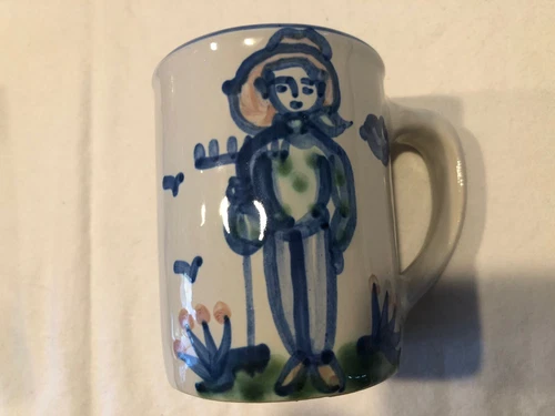 Signed M. A. Hadley Farmer  Gardener "The End" Stoneware Pottery  Mug