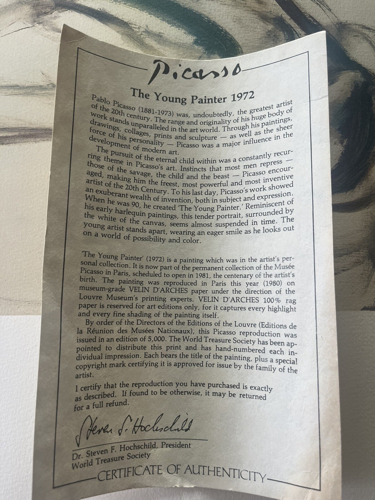 Pablo PICASSO Le jeune peintre eBay