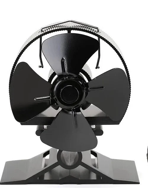 Wood Stove Fan 4 Blades Log Burner Fan Heat Powered Stove Fans | eBay