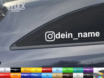 SYLEXDESIGNS Instagram Aufkleber 2xSticker Individuell Personalisiert Auto 10/15/20cm