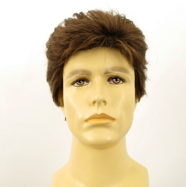 Perruque homme cheveux 100% naturel châtain FRANCK 8 pour le quotidien
