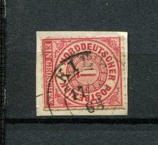 Schleswig Holstein - Stempel Kiel nachverwendet auf NDP Nr. 4  (D1300)