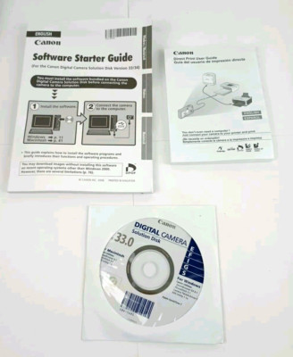 Canon Software Starter Solution Disk Version 33-34 & Direct Print User Guide '08