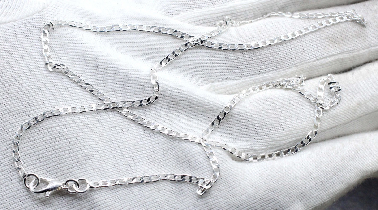 925 Sterling Silver Handmade Jewelry Beautiful Adorable Chain Necklace S-20-22"