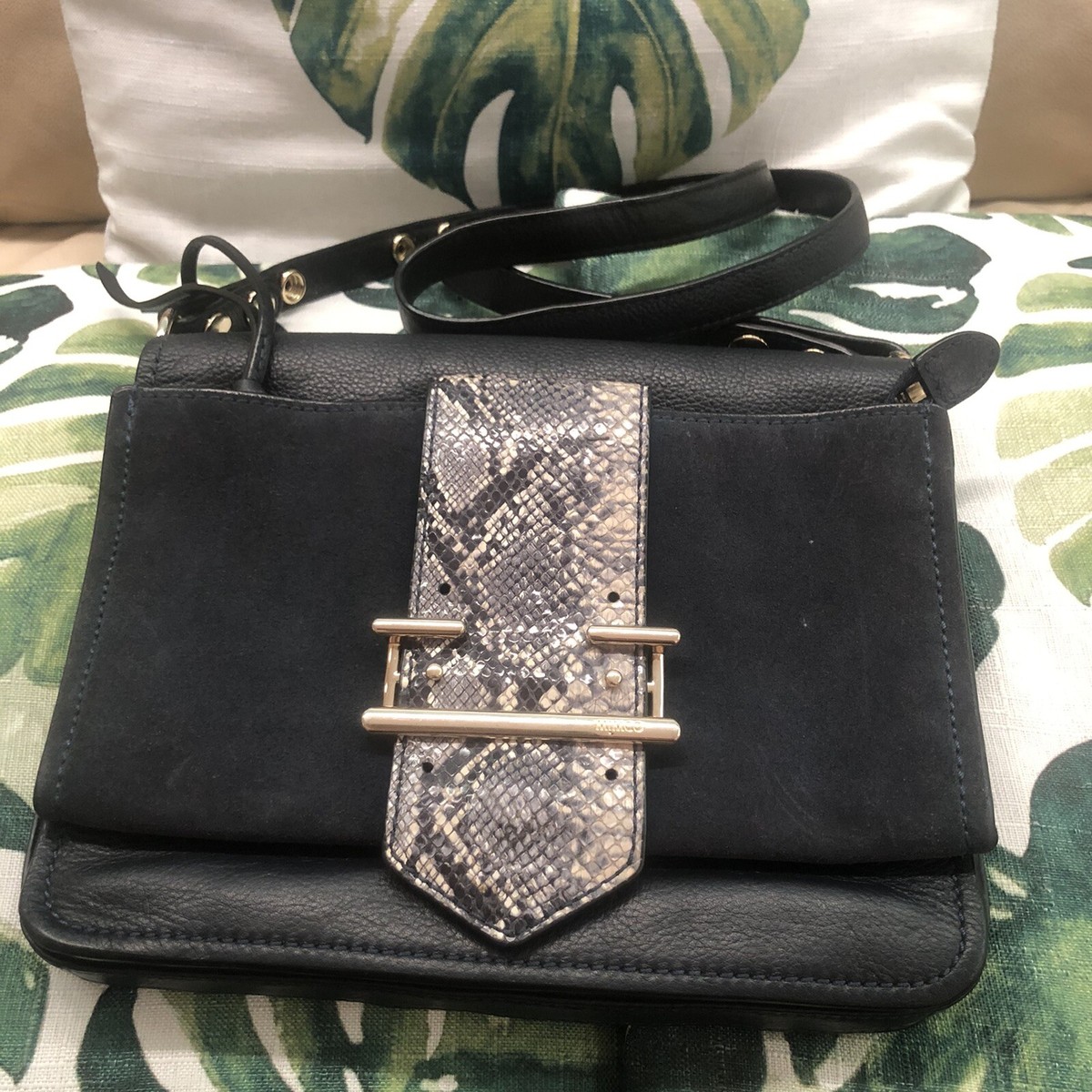 Mimco Snake Cross Body Bag Mimco Navy Shoulder Bag Mimco Handbag