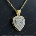 Silver Gold Plated 0.50Ct Moissanite Beautiful Heart Pendant Charm Solid 10K