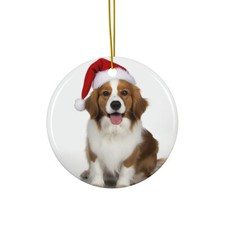 Nederlandse Kooikerhondje - Ceramic Christmas Ornament - Printed in USA
