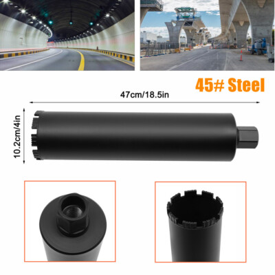 4'' Core Drill Bit Wet Diamond Core Bit 15.7'' Drilling Depth for Concrete Brick