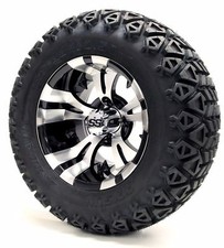 12" Vampire Mach/Black Wheels and X-Trail Tires GTW Quality Golf Cart Lift Kit