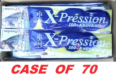 SB X-Pression Braid Long Braiding Hair 100% Kanekalon BLUE, (Case of 70) NEW