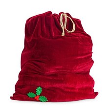 Large 36x27" Santa Christmas Gift Bag Stretchy Velour Present Sack Drawstring
