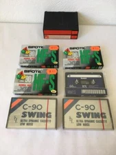 6 x audio tapes cassette (3 SIPOTE HF-S, 2 C-90 SWING, 1 Scotch) + BASF CBOX
