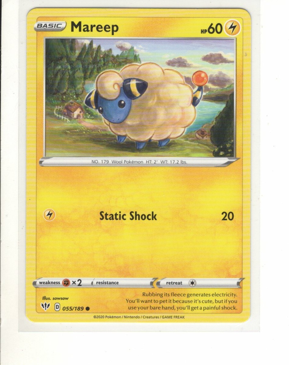 ポケモンカードゲーム sheep Stage 1 Dubwool HP 120 Overhead Throw Attack Rarity Colorful Card