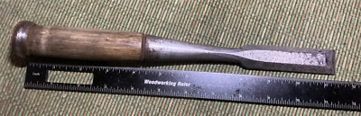 UNIQUE VINTAGE JAPANESE WOOD CHISEL with RARE? BLACKSMITH STAMP #95F