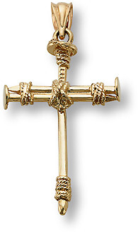 cross of nails pendant 14k gold - Picture 1 of 1
