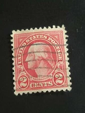 Old Vintage US GEORGE WASHINGTON 2c Red STAMP Used Unchecked - #4369