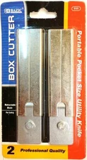 Bazic Carton Box Cutter Pocket Compact Utility Knife Retractable Razor Blade 2pk