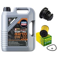 MotoröL Filter Set Liqui Moly 0W-30 5 Liter + Schraube FüR Audi A5 Sportback
