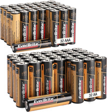 64Pcs High Performance Alkaline Battery, 32-Pack AAA and 32-Pack AA Alkaline Bat 0.49 per gallon