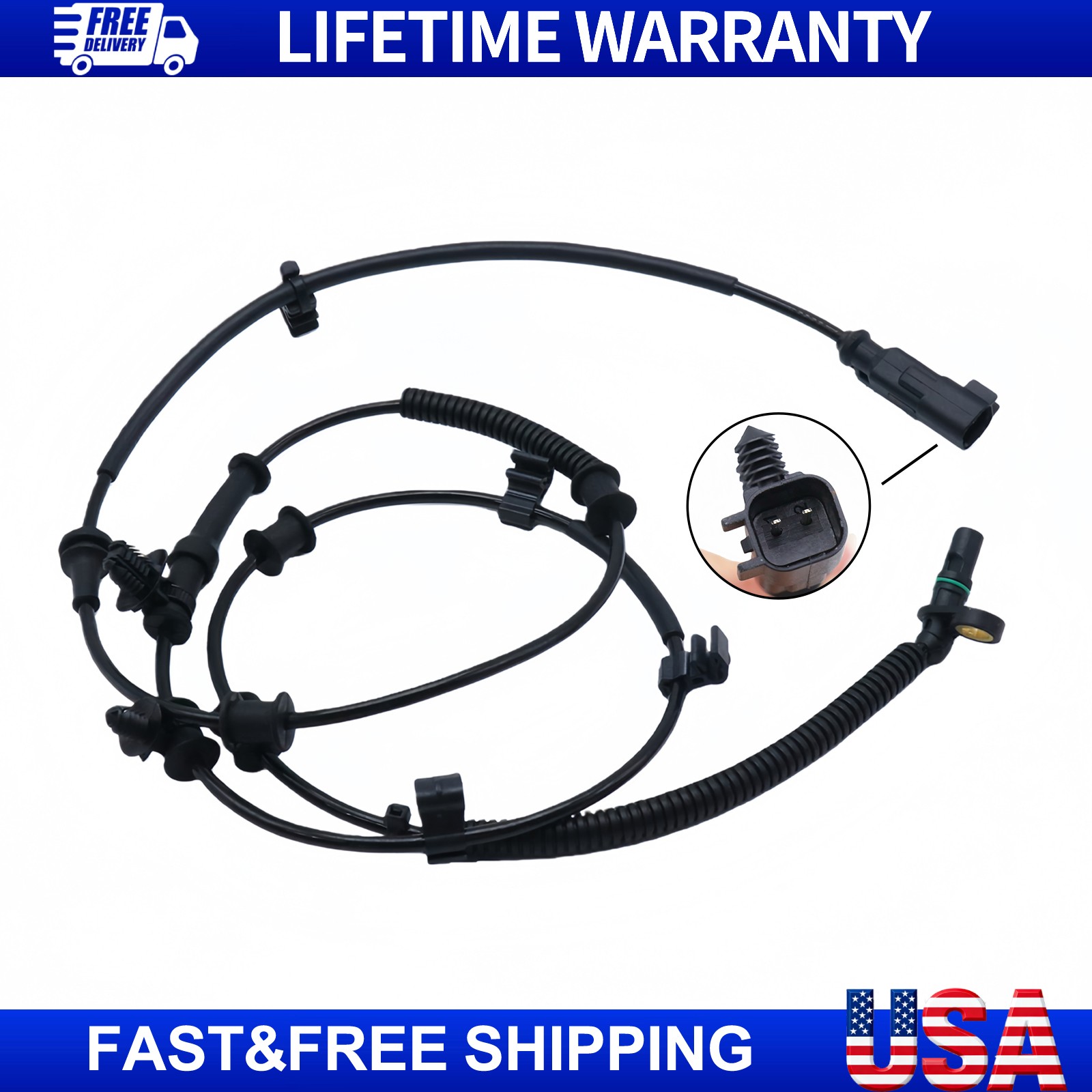 Replacement For Jeep Wrangler JL 2018-2025 Front ABS Wheel Speed Sensor Brake