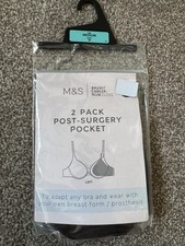 New marks and Spencer s 2 pack post surgery pocket left side new size medium