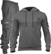 Men'S Tracksuit 2 Piece Hoodie Athletic Jogging Sweatsuits for Men Casual Sports
