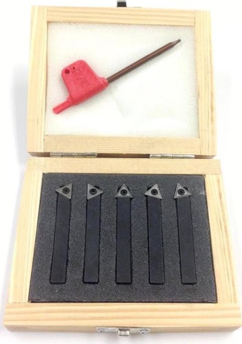 Pro 5pc 5/8" Indexable Lathe Turning Tool Holder Set CNC Machining Carbide Kit - Picture 1 of 1