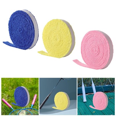Rouleau De Grip Serviette 10 M – Absorbant, Respirant, Pour Badminton/Tennis, Coupe Pour ~19 Raquettes (Noir)