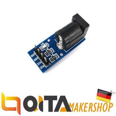 QITA DC Power Adpter Modul DC Hohlbuchse 5,5x2,1mm to 2-VCC 2-GND CP07055