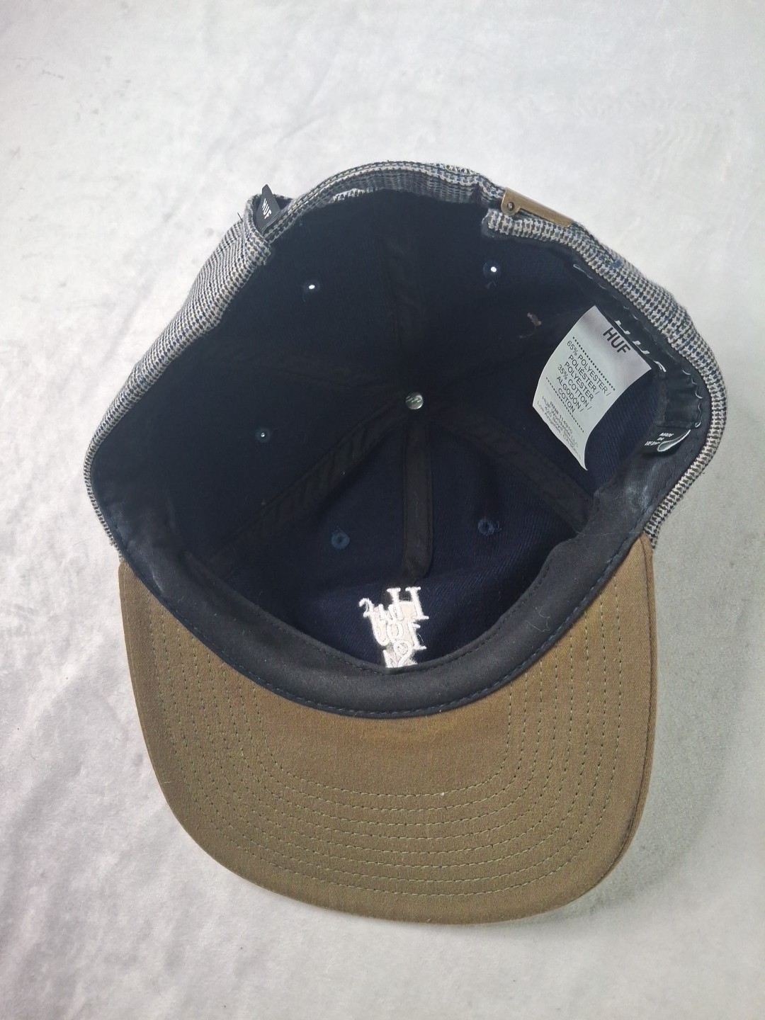 Huf Hat Cap Snap Back Gray/Tan Patch Skateboardin… - image 16