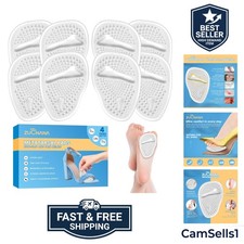 Metatarsal Pads for Women - Soft Gel High Heel Insoles, 4 Pairs, Non-Slip Des...
